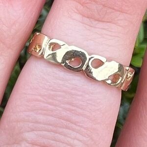 Gold sterling silver infinity ring toe ring midi 925